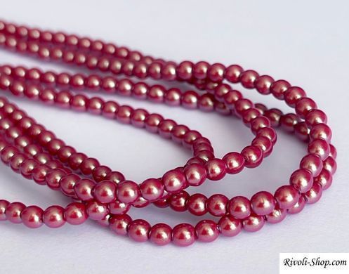 Жемчуг Cotobe, Чехия, цвет - Pearlescent Red, 4 мм, 20 шт упаковка