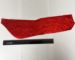 Кожа натуральная, красная металлик, толщина 0.6 мм, примерно 10 * 15 см