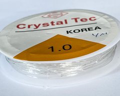 Силіконова волосінь-гумка, 1 мм діаметр, Корея, прозора, 1 м