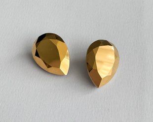 Крапля (Fancy Stone) Австрія 4320, колір - Crystal Aurum, 18*13 мм