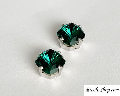 Квадраты (Fancy Stone) Swarovski 4460, цвет - Emerald, 10 мм