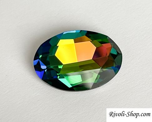 Овал кришталевий, Celestian Crystal, колір - Vitrail, 30*22мм