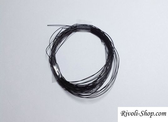 Ювелірний трос, 7мі жильний, з нейлоновим покриттям, 0,38 чорний, 10м