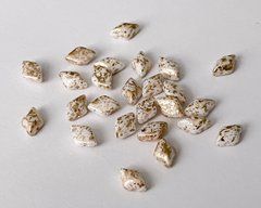Бусина Matubo GemDuo, прессованное стекло, 8*5 мм, 2 отверстия, белая с золотыми брызгами (03000-94401)