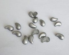 Бусина Zoliduo, Чехия, прессованное стекло, 5*8 мм, 2 отверстия, серый / кристалл матовый (00030/84110/27001), правая