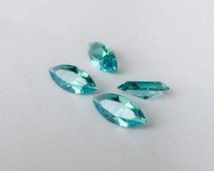 Маркіз (Navette) Swarovski, 4228, колір Light Turquoise Nightfall, 15*7 мм