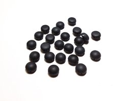 Бусина Candy, Preciosa, прессованное стекло, 8 мм, 2 отверстия, матовая черная (23980/84110)