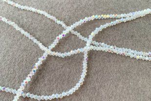 Біконус, Celestian Crystal, колір - clear AB, 3 мм