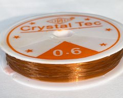 Силиконовая леска-резинка, 0,6 мм диаметр, Корея, цвет - медный, 1 м