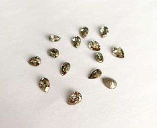 Краплі (Fancy Stone) Swarovski 4320, колір Gold Patina, 8*6 мм