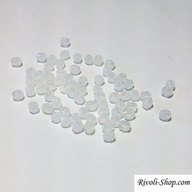 3 мм грановані намистини Preciosa, (01000) білі опалові, 25 шт