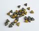 Намистина Kheops par Puca, Чехія, пресоване скло, 6мм, 2 отвори, срібло-золото (00030-98547), штука
