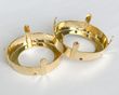 Оправа під великий круглий чатон (1201), светлое золото, вир-во Німеччина 27 мм