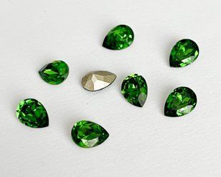 Крапля (Fancy Stone) Swarovski 4320, колір Fern Green, 8*6 мм