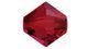 Bead, Austria, Scarlet, 3mm Xilion bicone (5328)