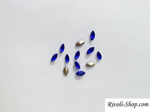 Маркіз (Navette) Swarovski, 4228, колір - Majestic Blue, 6*3 мм