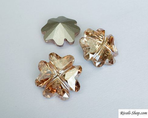 Кристальный Клевер Swarovski (4785), цвет - Golden Shadow, 19 мм