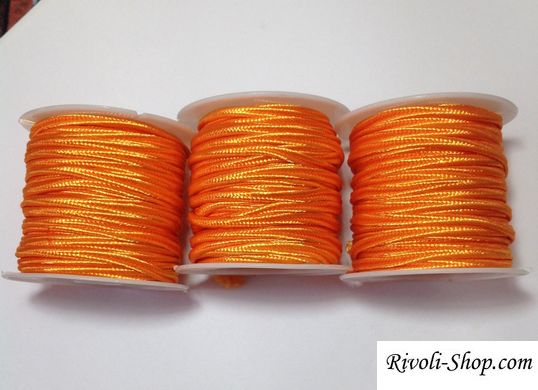 Сутаж, 3 мм ширина, оранжевый (код цвета 24), производство Китай, 1м