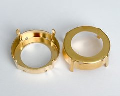 Оправа под большой круглый чатон (1201), золото, пр-во Германия, 27 мм