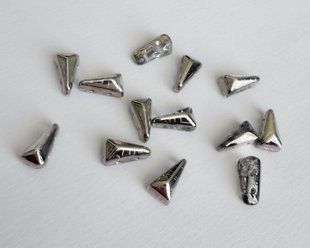 Намистина Vexolo, Чехія, пресоване скло, 5*8 мм, 2 отвори, срібло / крістал (00030/27001), шт