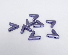 Бусина AVA, Чехия, прессовка, 4*10 мм, три отв., Tanzanite Met Mat, шт