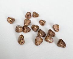 Бусина Matubo Nib-Bit, прессованное стекло, 5*6 мм, 2 отверстия, сиренево-коричневый травертин (03000-15695), шт