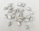 Намистина Matubo GemDuo, пресоване скло, 8*5 мм, 2 отвори, біла зі сріблястими плямами (03000-15481)