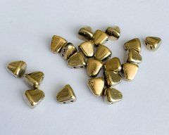 Бусина Matubo Nib-Bit, прессовка, 5*6 мм, 2 отв., золото (00030-26440), шт