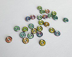 Намистина O-bead, Preciosa, пресоване скло, 4*1мм, Vitrail (00030/28137), 25 шт