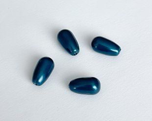 Подвеска Swarovski (5816), жемчужная капля, просверлена наполовину, Petrol - 11,5*6 мм