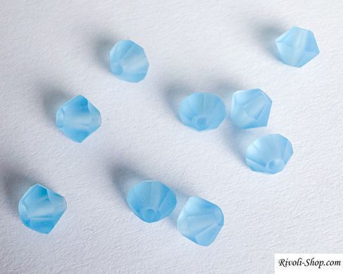 Біконус Preciosa 4 мм, Aquamarine Matt
