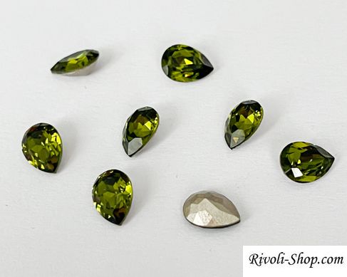 Капля (Fancy Stone) Австрия 4320, цвет Olivine, 8*6 мм