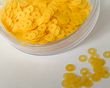 Пайетки Италия, цвет - желтый матовый (246F), плоские 4 мм, 2.5 гр