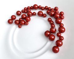 Жемчуг Swarovski, круглый (5810), цвет - Dark Coral, 12 мм