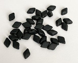 Намистина Matubo GemDuo, пресоване скло, 8 * 5 мм, 2 отвори, матова чорна (23980-84110)