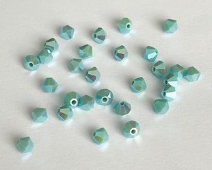 Біконус Preciosa 4 мм, Turquoise AB 2X
