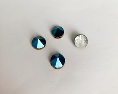 Бусина Swarovski, круглый шип 5062, цвет - Metallic Blue, 7,5 мм