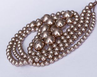 Перлина Swarovski, кругла (5810), колір - Bronze, 5 мм