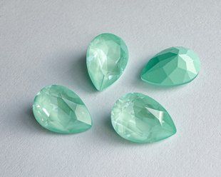 Крапля (Fancy Stone) Swarovski, 4320, колір Soft Mint Ignite, 14*10 метрівм