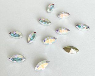 Маркиз (Navette) Swarovski, 4228, цвет - Crystal AB, 10*5 мм