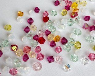 Микс биконусов Preciosa 4 мм, "цветочный", 2 сорт, уп. 100 шт
