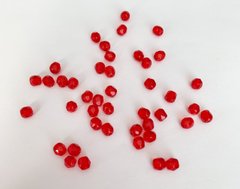 4 мм граненные бусины Preciosa, красные прозрачные (90080), 25 шт