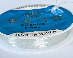 Силиконовая леска-резинка, 0,4 мм диаметр, Корея, прозрачная, 1 м