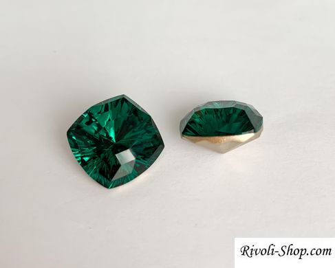 Квадраты (Fancy Stone) Swarovski 4460, цвет - Emerald, 14 мм