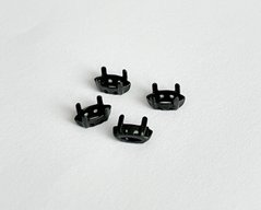 Оправи пiд дрібні маркізи, колір - ганметал (чорний), вир-во Німеччина, 8*4 мм