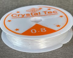 Силиконовая леска-резинка, 0,8 мм диаметр, Корея, цвет - белый, 1 м