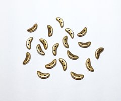 Намистина Crescent, Preciosa, пресоване скло, 3*10 мм, золото матове, 12 шт