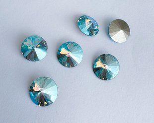 Ріволі Swarovski 1122, колір Aquamarine Shimmer, ss47 (10.54-10.91 mm)