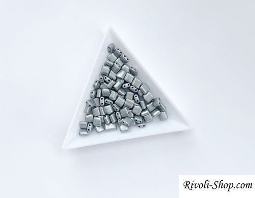 Бісер Karo, Preciosa, 5*5 мм, сірий металізований (16742), приблизно 10 г