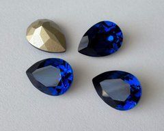 Крапля (Fancy Stone) Swarovski 4320, колір - Dark Sapphire, 18*13 мм